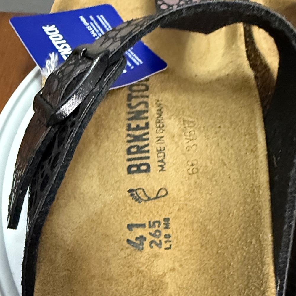 NWT The Birkenstock Gizeh thong sandal in 
"Metallic Stones Black" SZ 41 - Picture 5 of 7